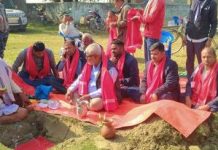 गुजरामा मेयर चौधरीद्वारा भवनको शिलान्यास