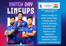 एसियाड क्रिकेट : नेपालको प्लेइङ ११ मा एक खेलाडी परिवर्तन