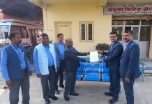 लुम्बिनी बिकास बैंकद्वारा गौर आँखा अस्पताललाई सहयोग